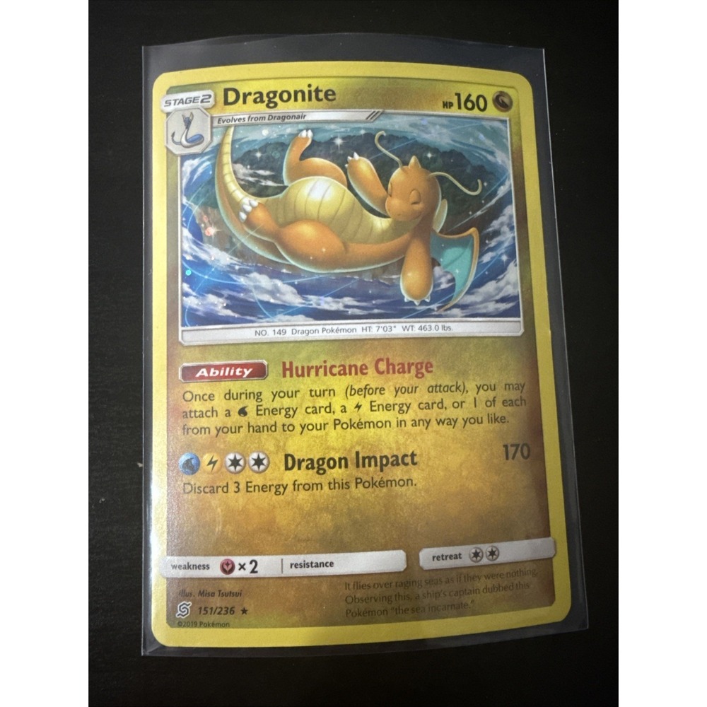 Pokemon TCG - Dragonite 151/236 Cosmo Holo - Unified Minds